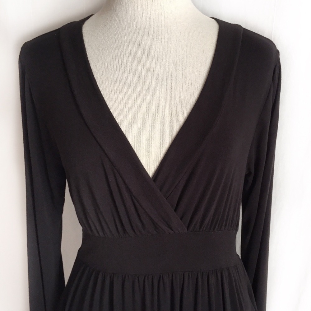 Kersh Essentials Black Jersey Long Sleeve Dress